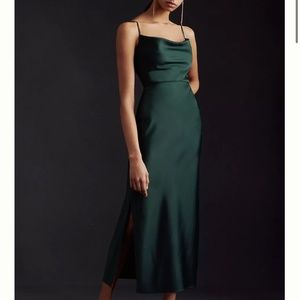 BHLDN Cali Satin Midi Dress